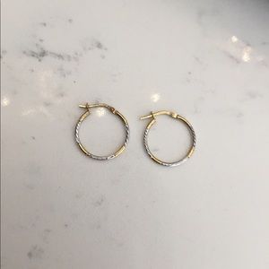 18k gold plated sterling silver hoops
